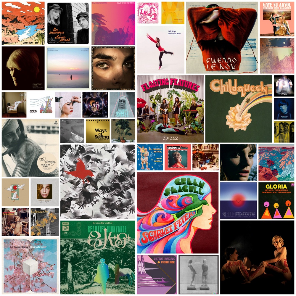 Collage of artwork from releases featured in the 'Best of 2018' playlist